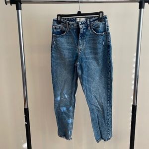 A&F high waisted distressed jeans